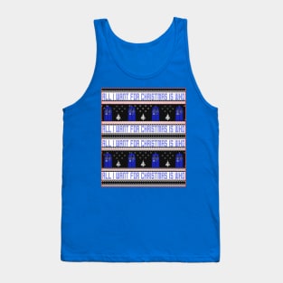 All I Want For Christmas is Doctor Who Ugly Sweater Design Tank Top